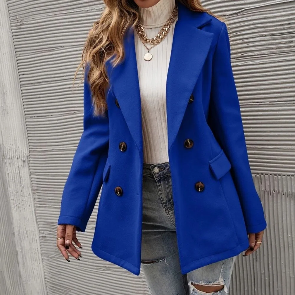 Classic Double Breasted Jacket Blazer - Picture 13 of 16